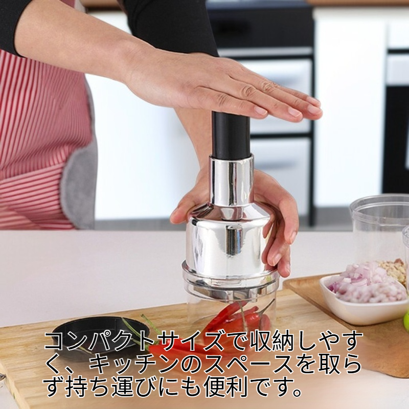 ステンレス手動ニンニクみじん切り器
