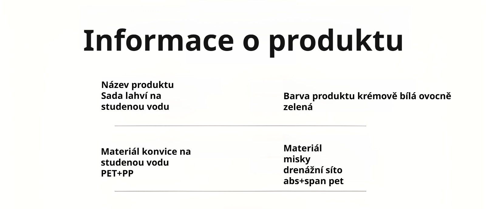 Moderní design džbánu na studenou vodu