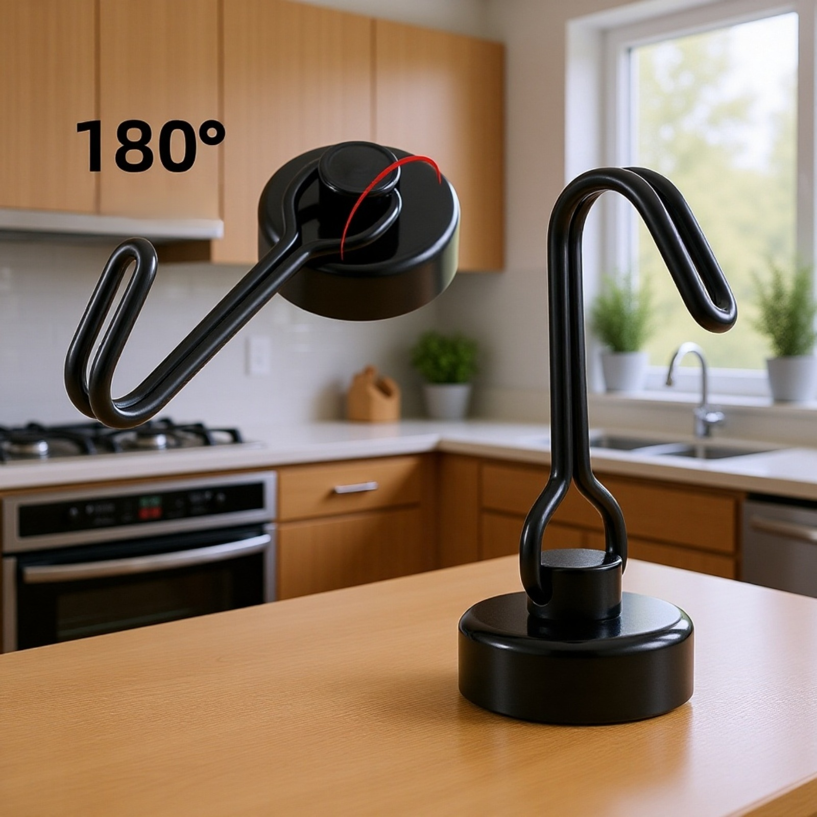 Otočný magnetický háček z nerezové oceli bez vrtání