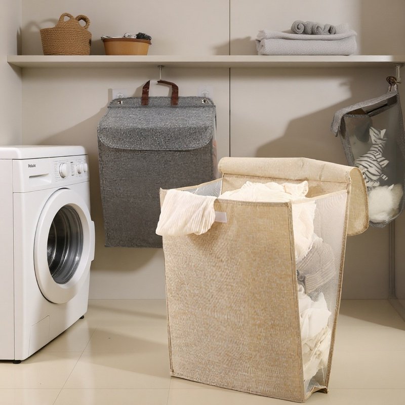 Großer Haushaltskorb für schmutzige Wäsche im modernen Design