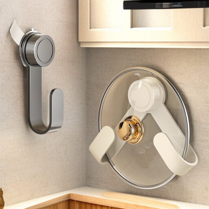 가정용 주방선반 펀치프리 흡판식 벽걸이 다용도 냄비뚜껑걸이 주방선반 흡판식 벽걸이 냄비뚜껑걸이