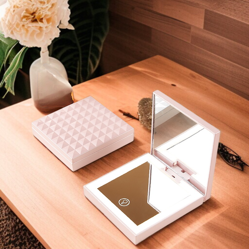 데스크탑 접을 수 있는 휴대용 LED 화장경