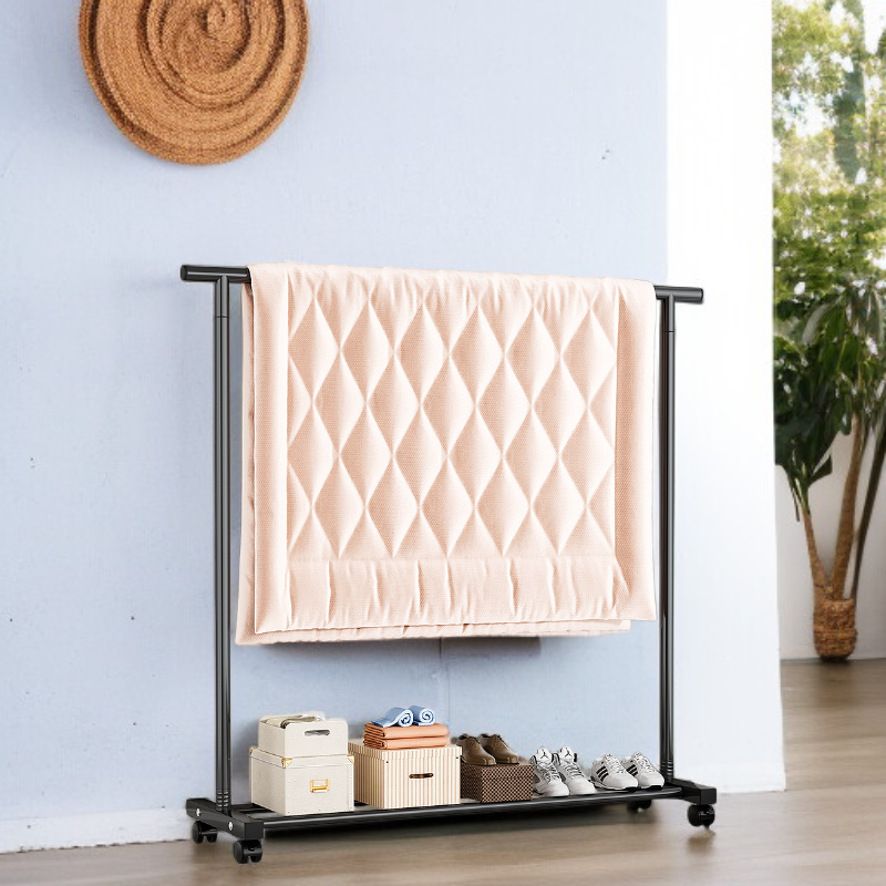 Indoor Multifunctional Clothes Rack with Wheels for Easy Mobility