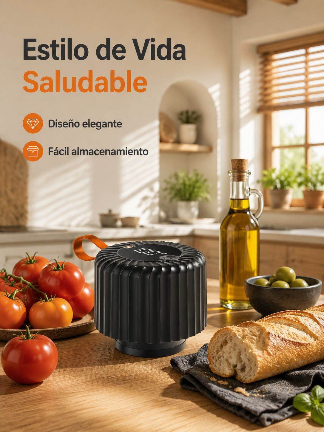 Envasadora al vacío eléctrica para el hogar en uso