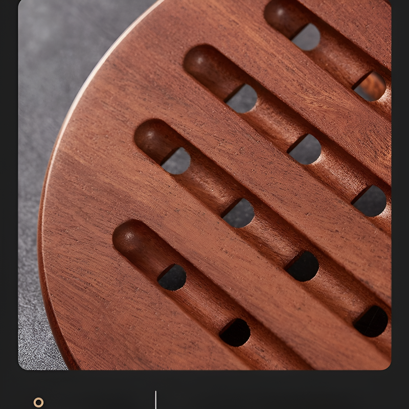 원목 원형 냄비 받침대