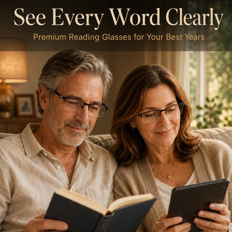 Ultra-light Titanium Alloy Smart Photochromic Half-frame Reading Glasses