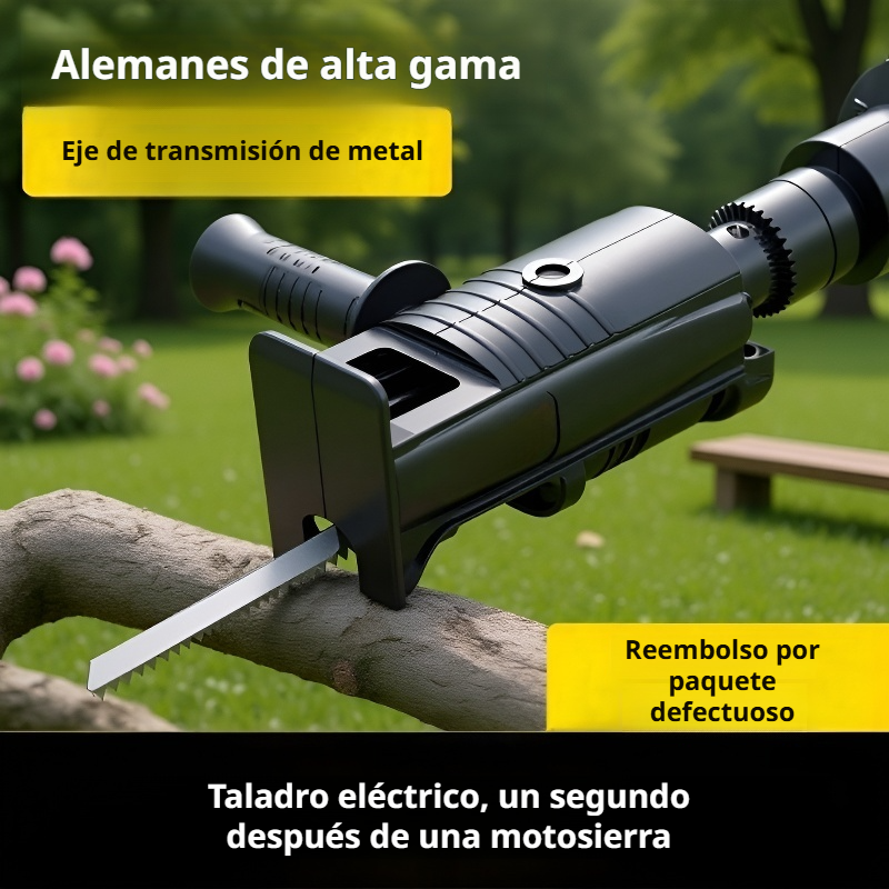 Cabezal de conversión para sierra eléctrica portátil, compatible con taladro alemán