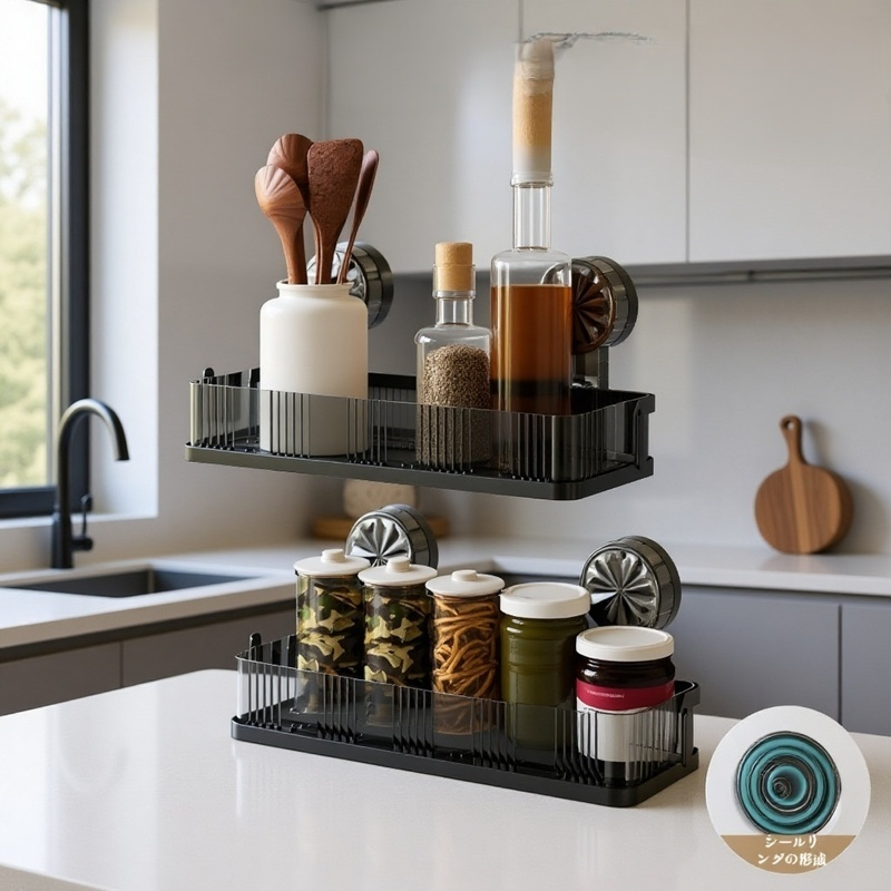 Estante de baño resistente sin necesidad de taladro