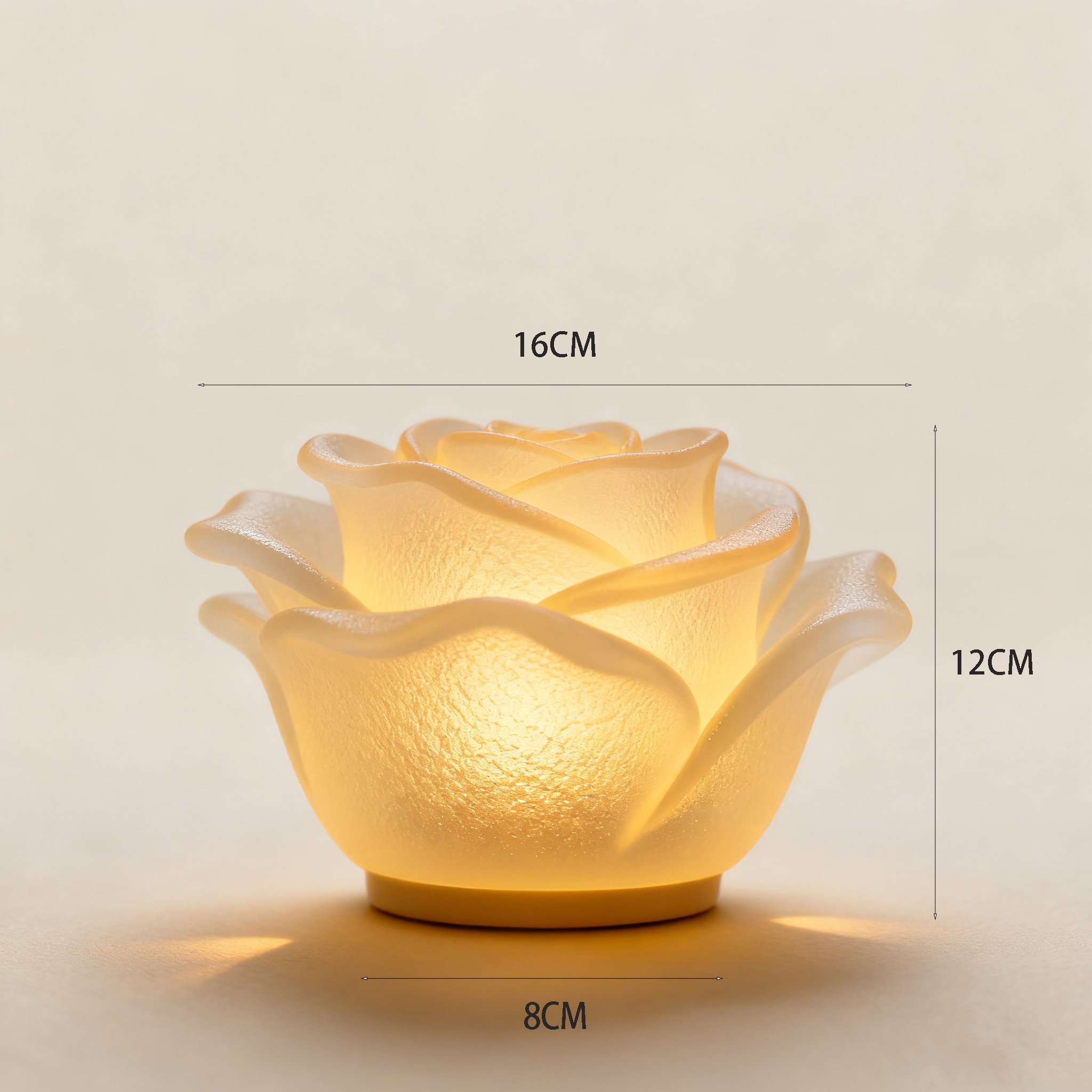 โคมไฟ LED ดีไซน์ดอกกุหลาบสีแดง