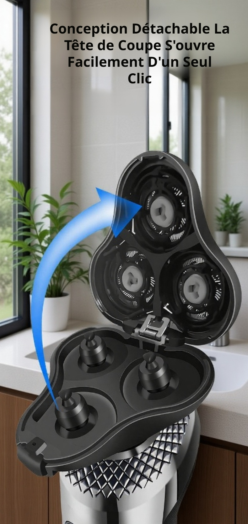 Rasoir sans fil avec affichage digital