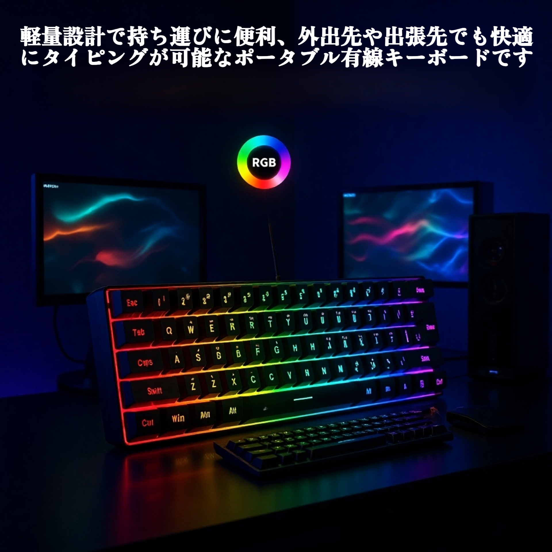 ポータブル有線キーボード