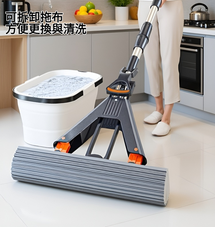 懶人拖把高效吸水特寫