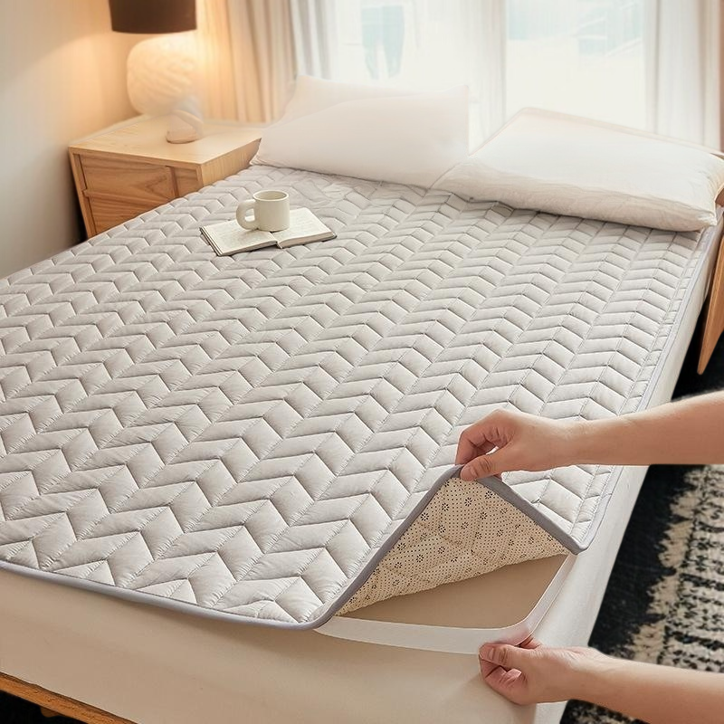 면 전체 매트리스 쿠션 가정용 침실 싱글 항균 요 미끄럼 방지 매트리스 순면 얇은 매트 접이식