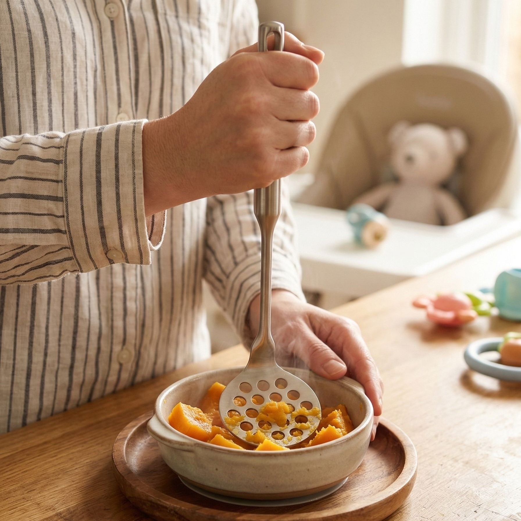 Kartoffelstampfer aus Edelstahl