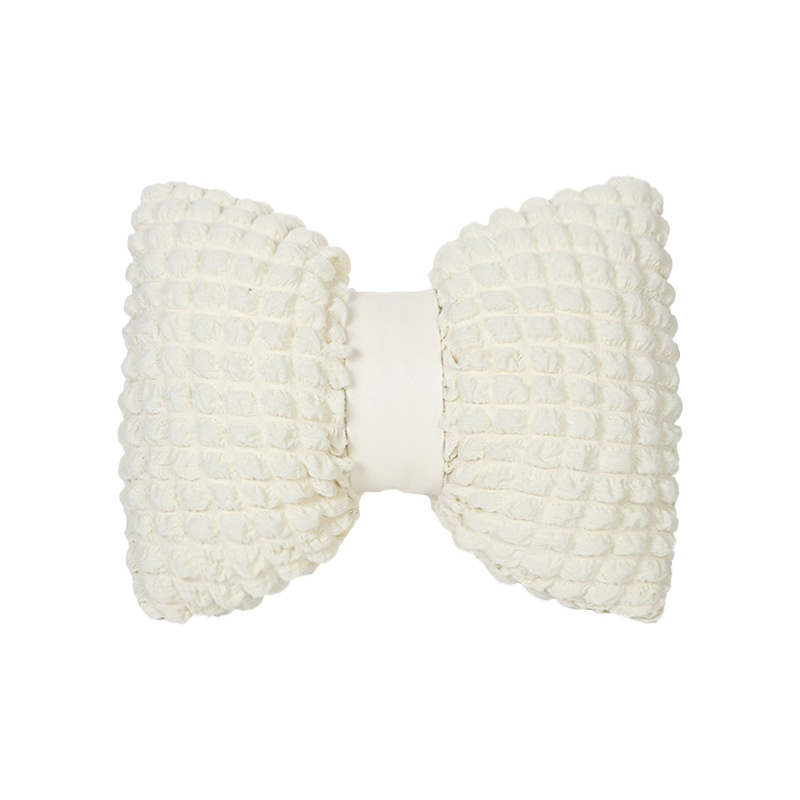 Home Decorative Bow Pillow Solid Color Sofa Cushion