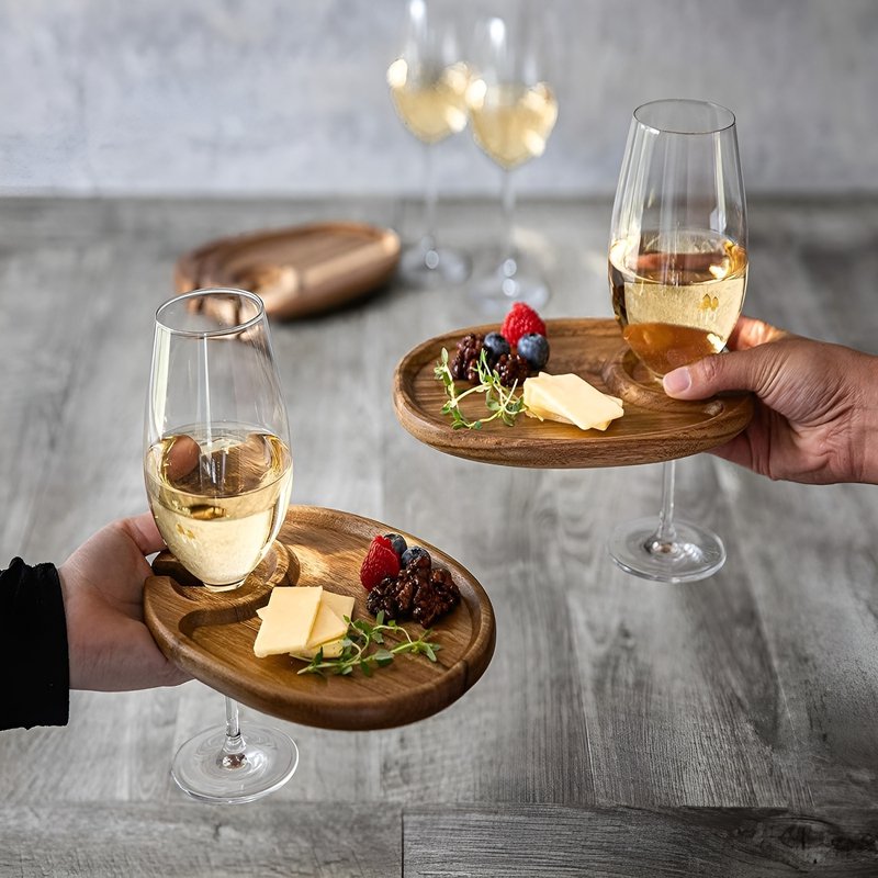 高脚カップトレイステーキ調理皿木製トレイ