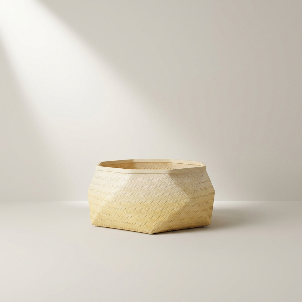 リビングで使える手編み収納バスケット