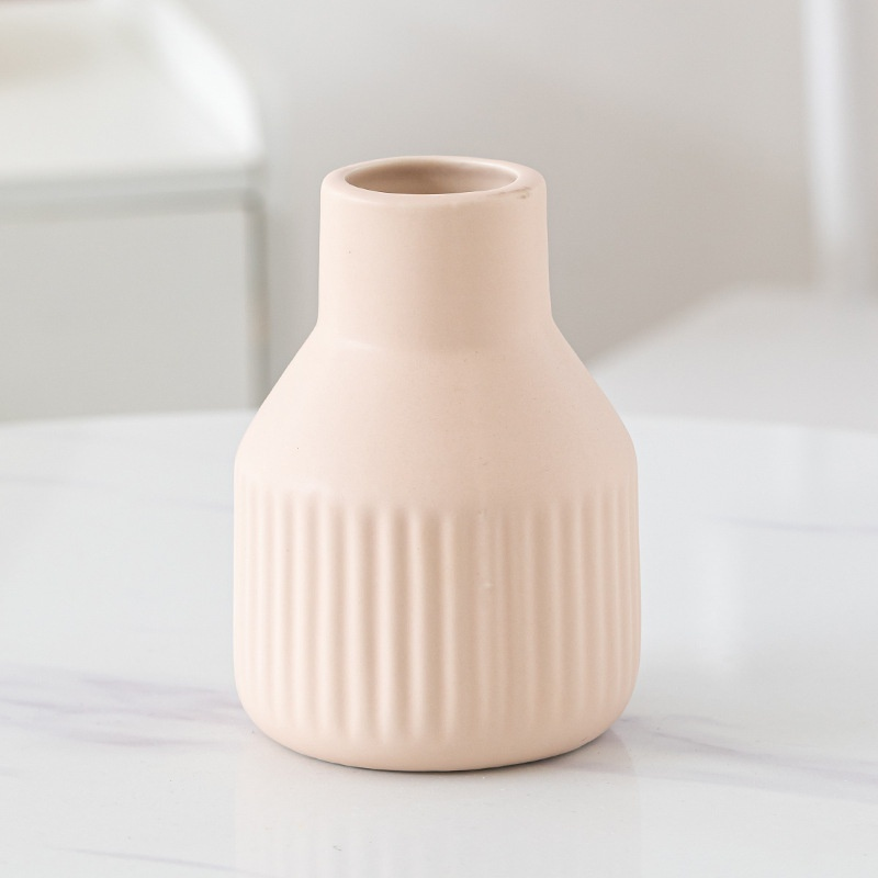モダンスタイルマット陶器花瓶（多色展開）