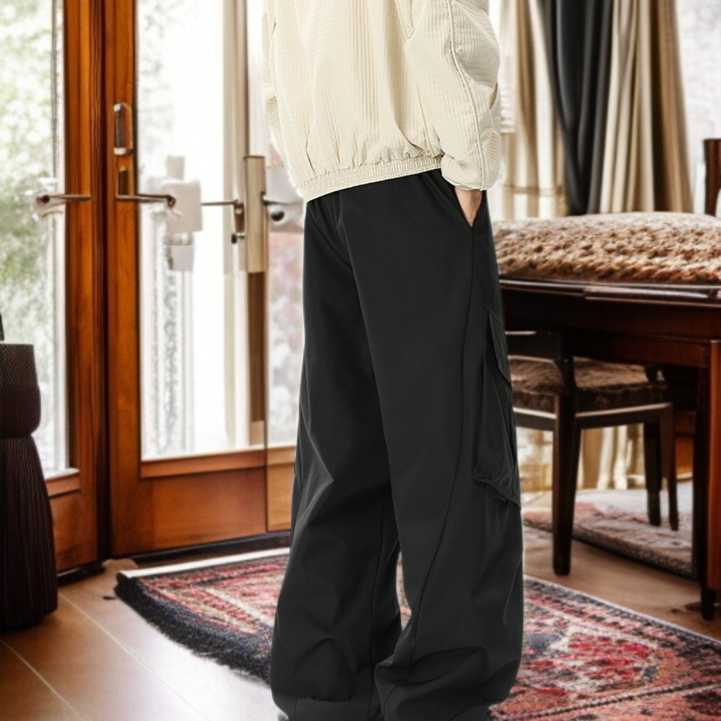 Pantalones rectos impermeables para exteriores, multifuncionales y holgados