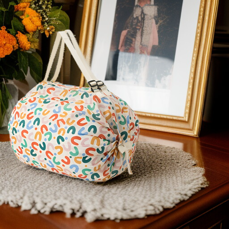 エコバッグ 折りたたみ 大容量 丈夫 ショッピングバッグ 大きめトートバッグ 男女兼用 肩紐 肩から滑り落ちにくい