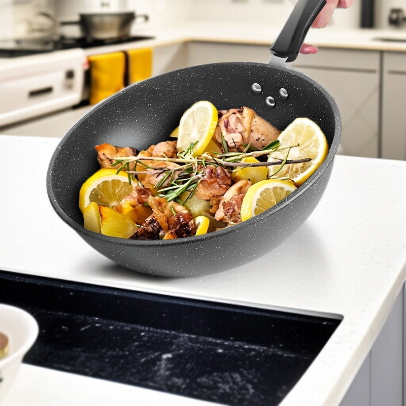 가정용 맥반석 논스틱 프라이팬 전용 프라이팬 기름 연기 적은 프라이팬 프라이팬 맥반석 논스틱 프라이팬