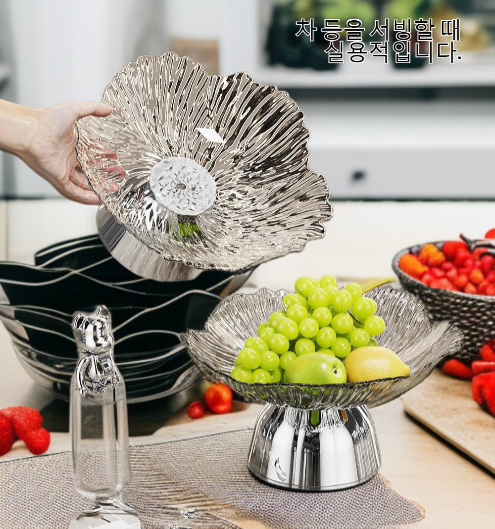 세련된 디자인의 나무 무늬 쟁반