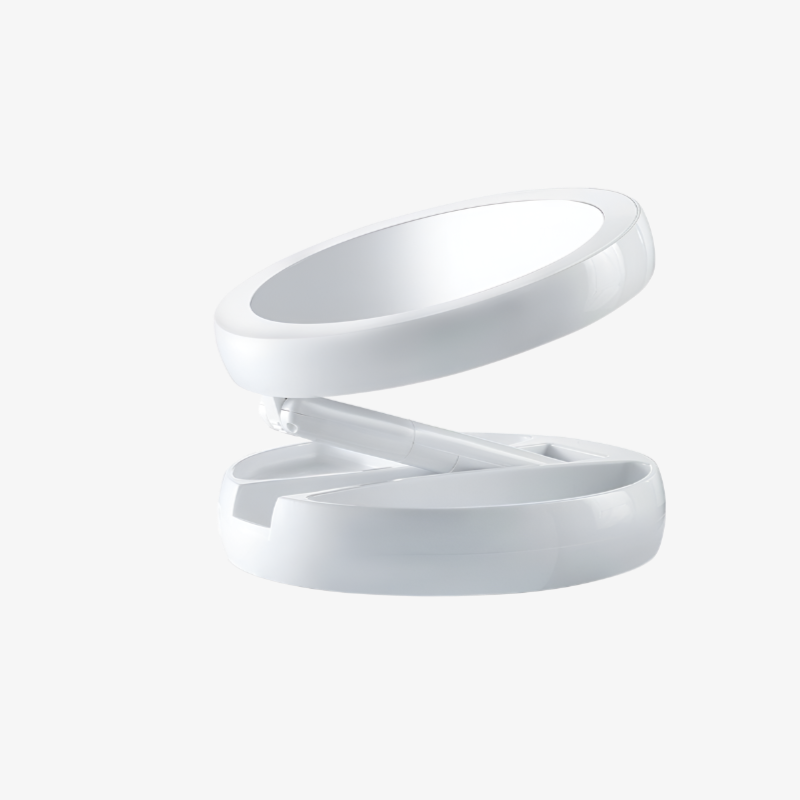 折りたたみ化粧鏡 LED ライト化粧鏡ポータブル両面拡大鏡ライトミラー充電デスクトップデスクトップホームミラー