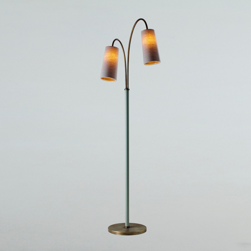 2灯式カーブフロアランプ