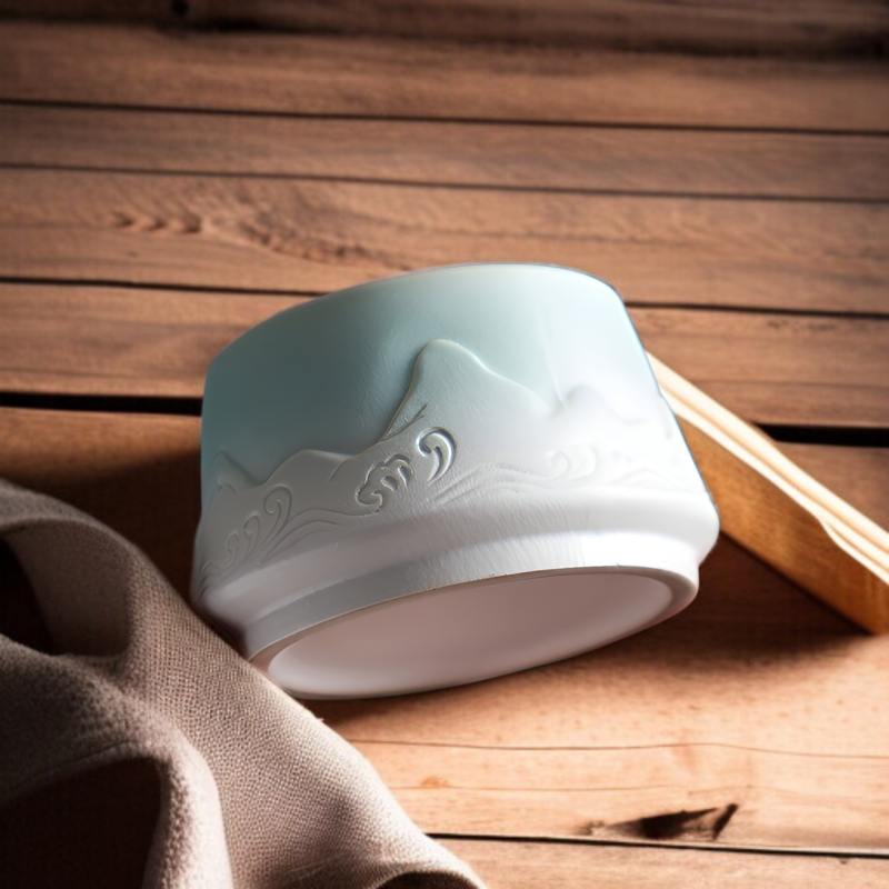 グラデーションカラーの仏壇用香炉、香立て付き香皿、和風陶器製平底香炉、九穴香立て付き家庭用香炉、茶道用香立て、香卓上置物