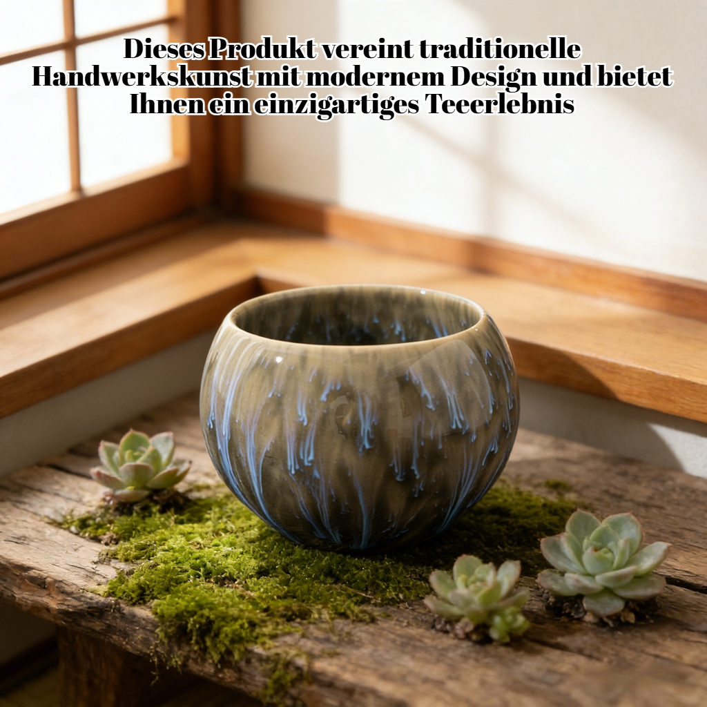 Keramik-Tee-Becher Set mit Yao-Bian Fünf-Elementen