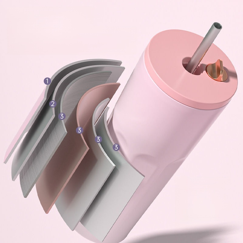 Portable insulated straw cup