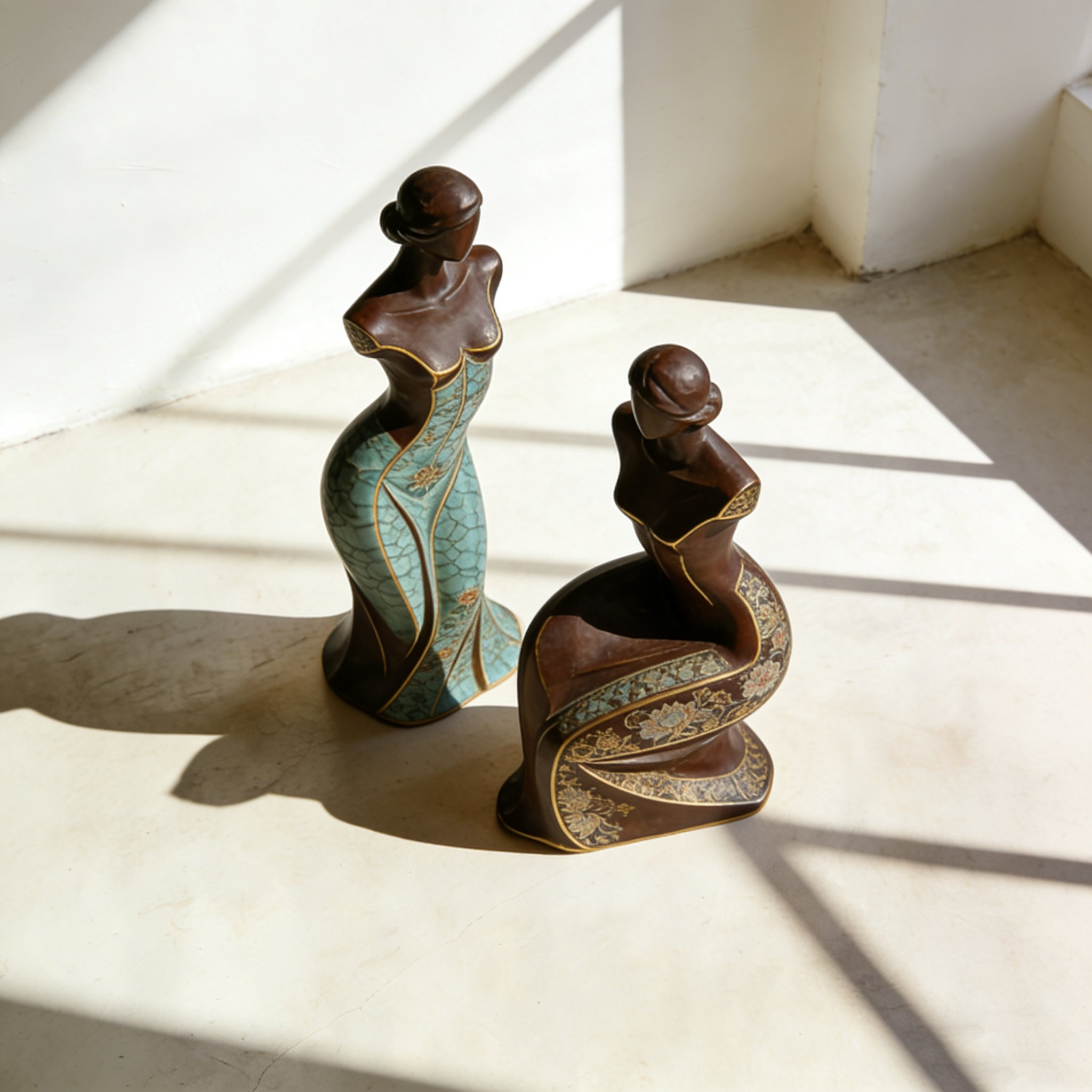 나무 조각 장식 세트