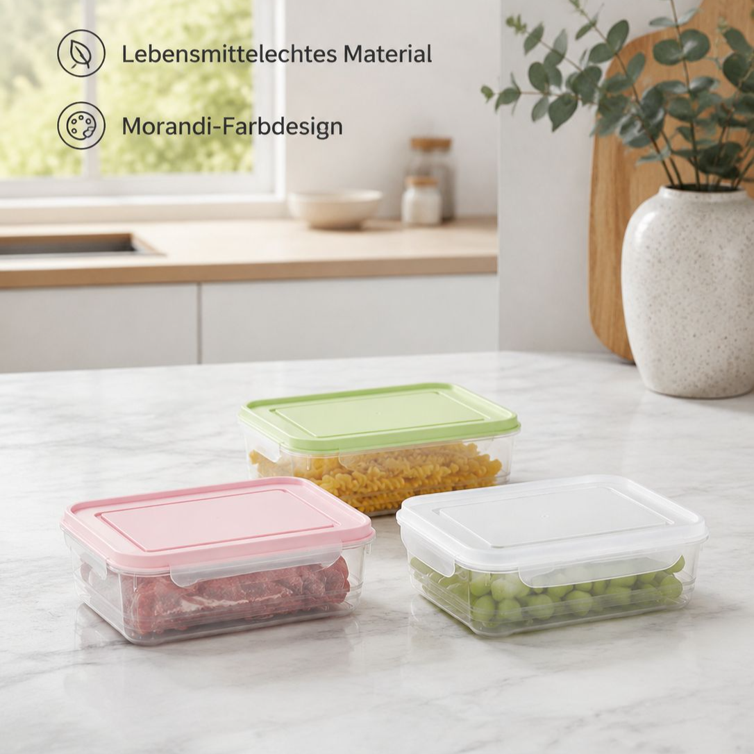 Lebensmittelechte PP Frischhaltebox, Aufbewahrungsbox für Kühlschrank und Küche