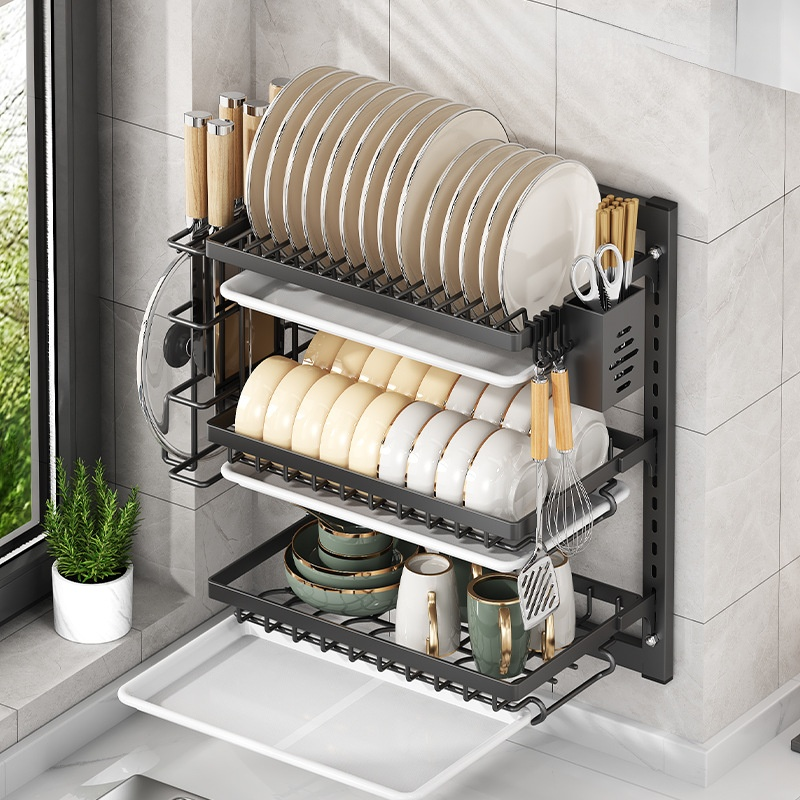 キッチンシンク一体型食器収納ラック