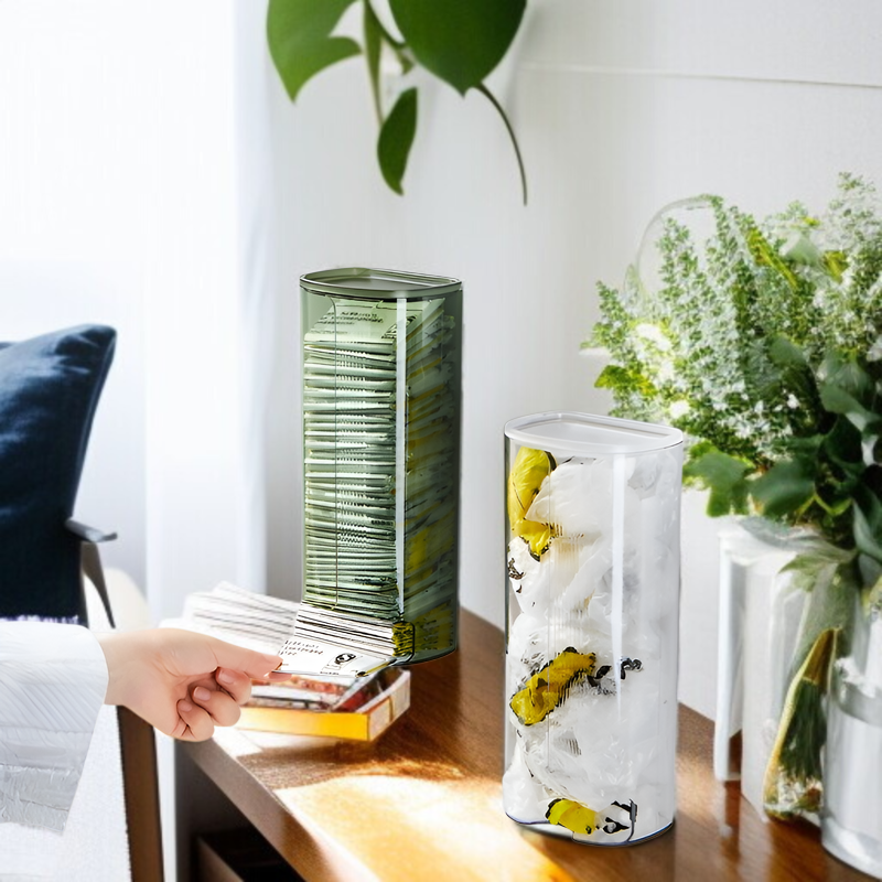 高級な壁掛け式ゴミ袋収納ボックス、透明な下着と靴下オーガナイザー、穴あけ不要。