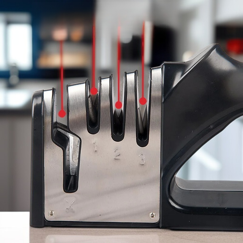 Czterostopniowa diamentowa ostrzałka do noży, narzędzie kuchenne do ostrzenia