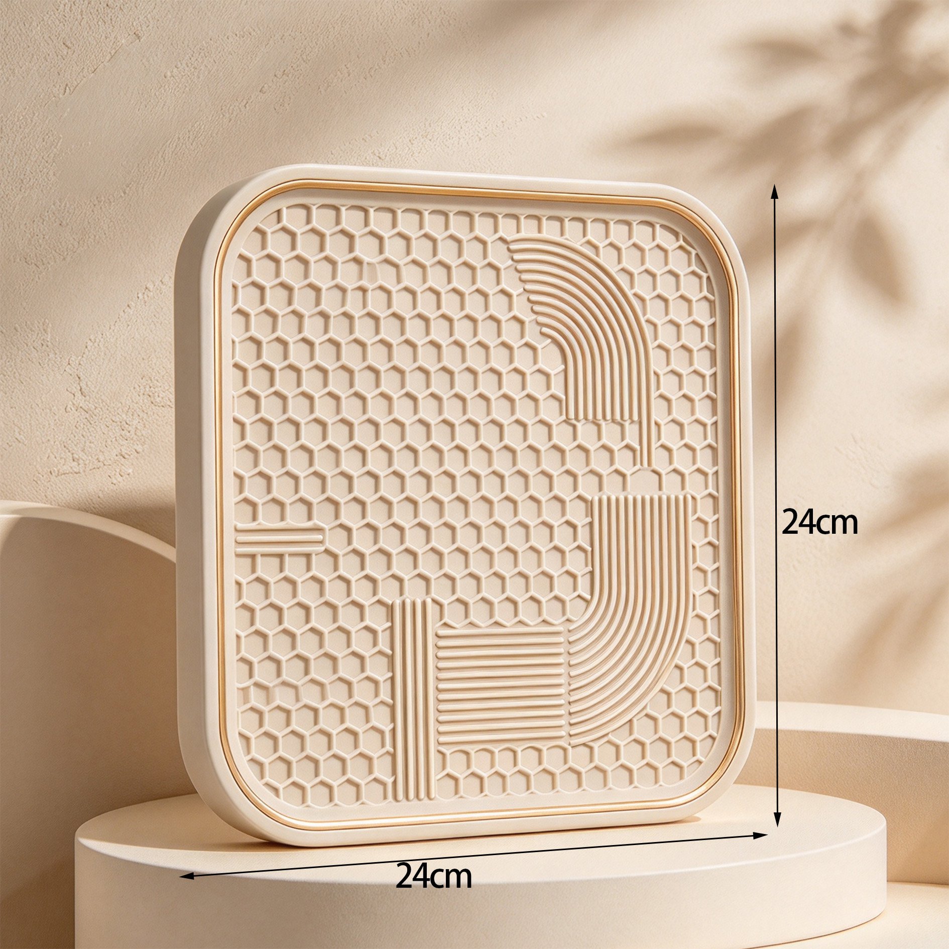 Close-up of the textured surface of a heat-resistant mat