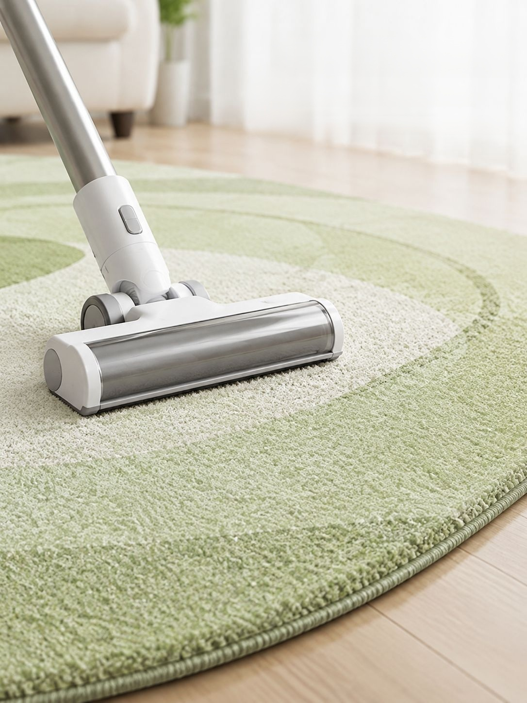 Alfombra antideslizante color crema perfecta para cualquier habitación.