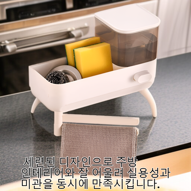 무타공 주방 선반 세제 디스펜서 싱크대 배수 선반
