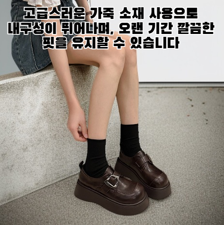 트렌디한 레트로 영국 스타일 JK 로퍼 측면 이미지