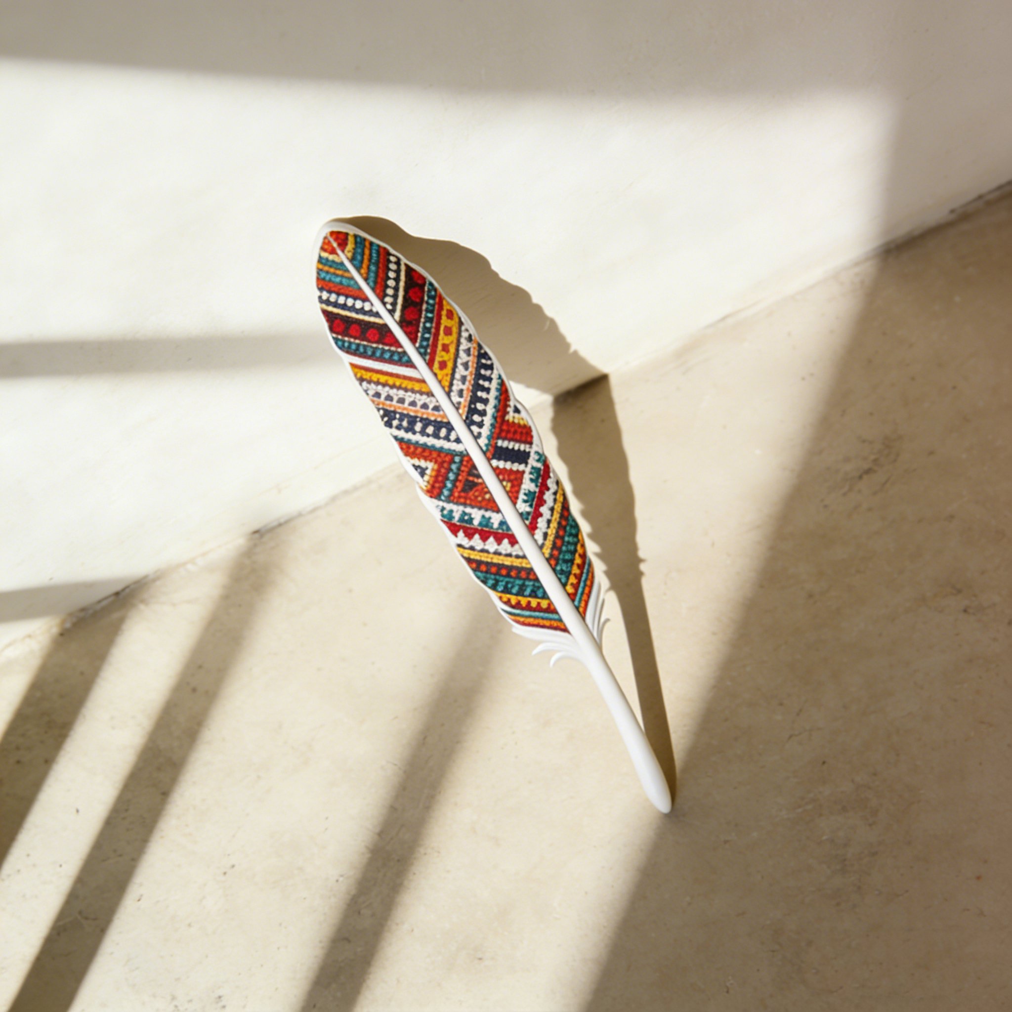 깃털 모양 디자인 책갈피 (4개입)