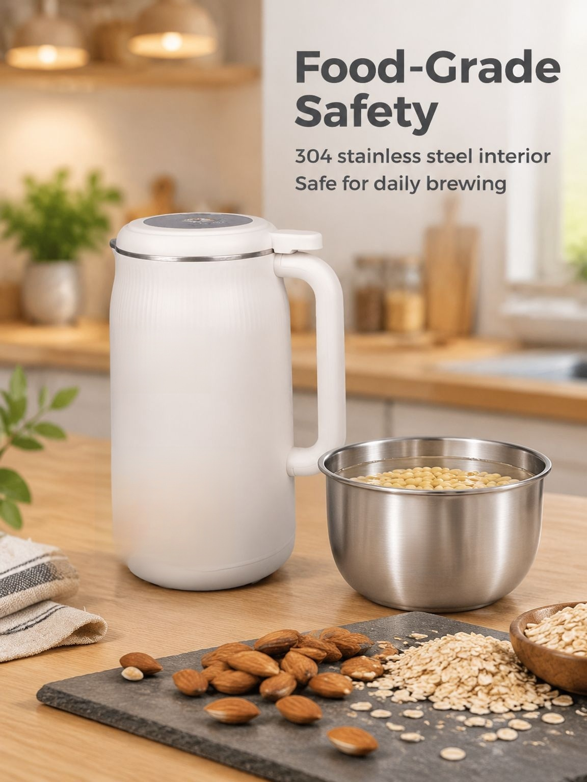Multifunctional blender preparing fresh soy milk at home
