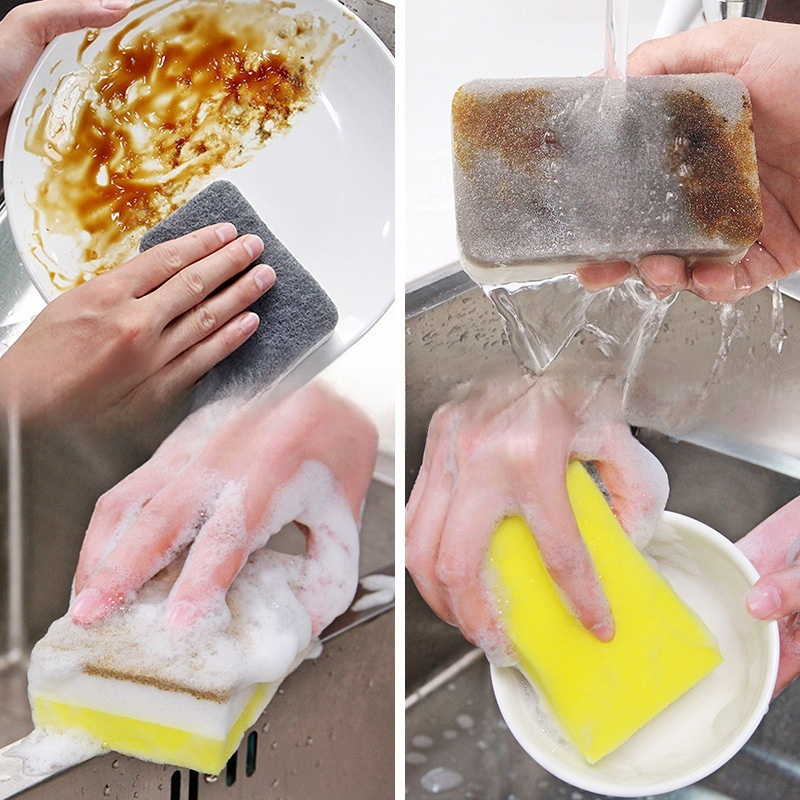 Esponja de limpieza duradera de doble capa