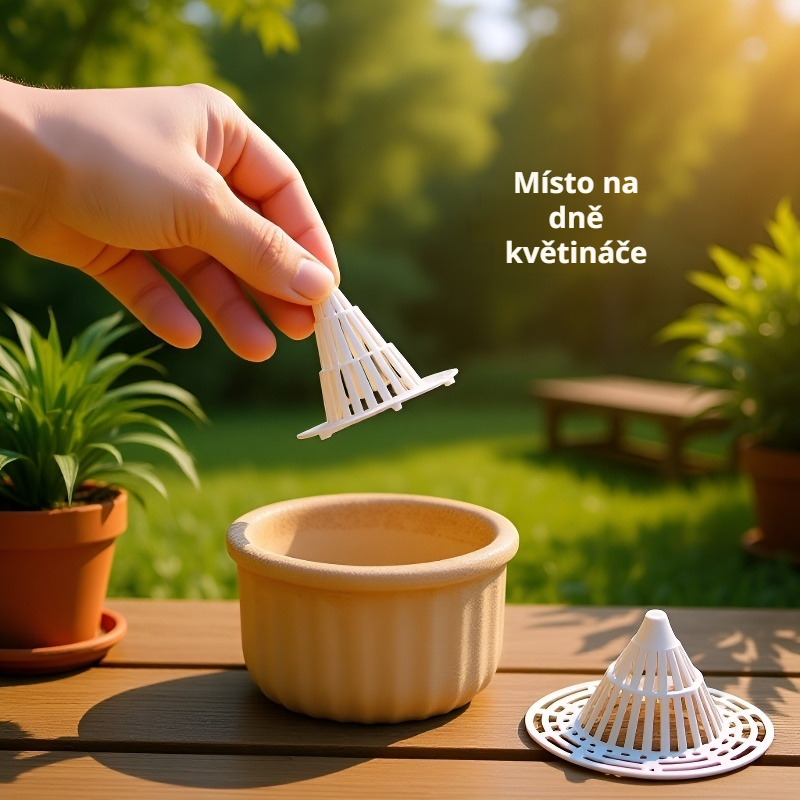  Odtoková síťka proti hnilobě na dno květináče