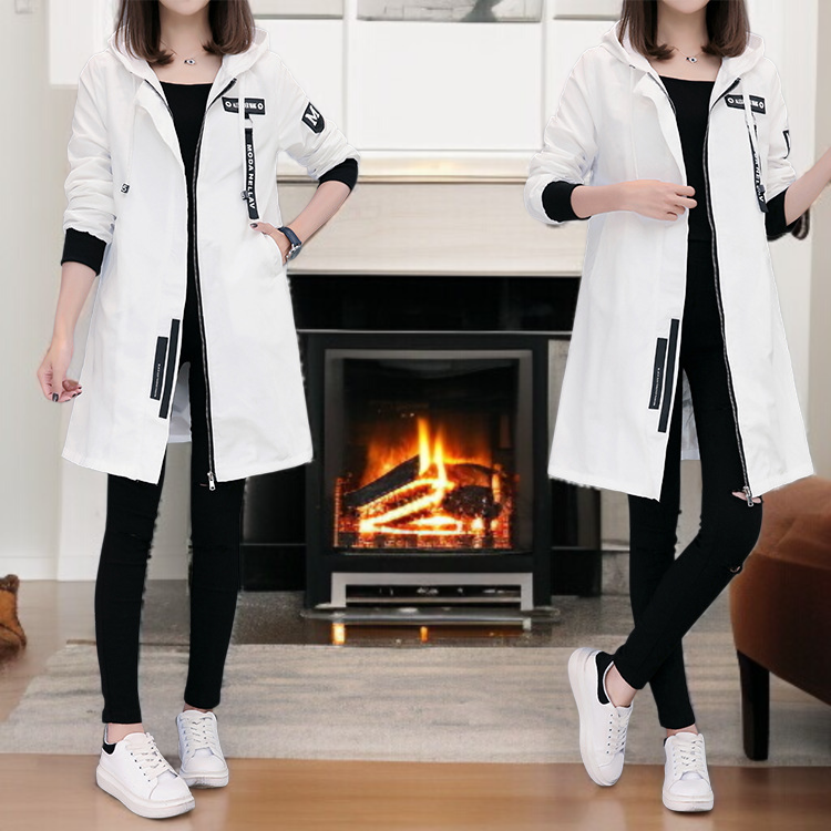 レディース学生ミッドレングスカジュアルトレンチコートジャケットルーズベースボールコートジャケット学生トレンチコートカジュアルルーズベースボールコート