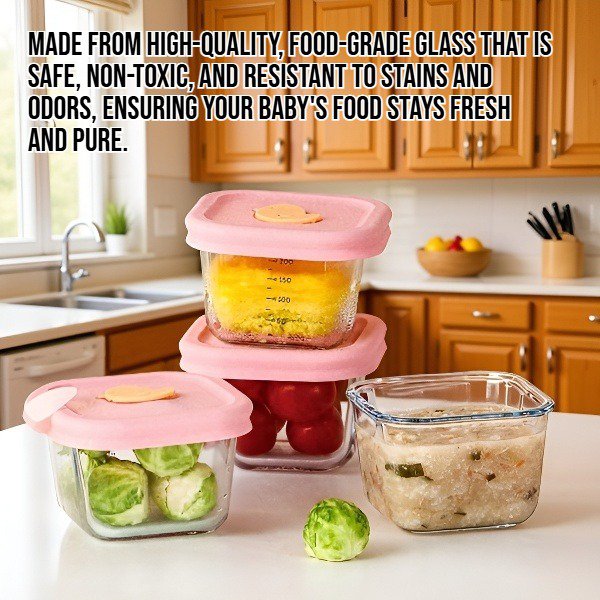 Baby food glass bowl