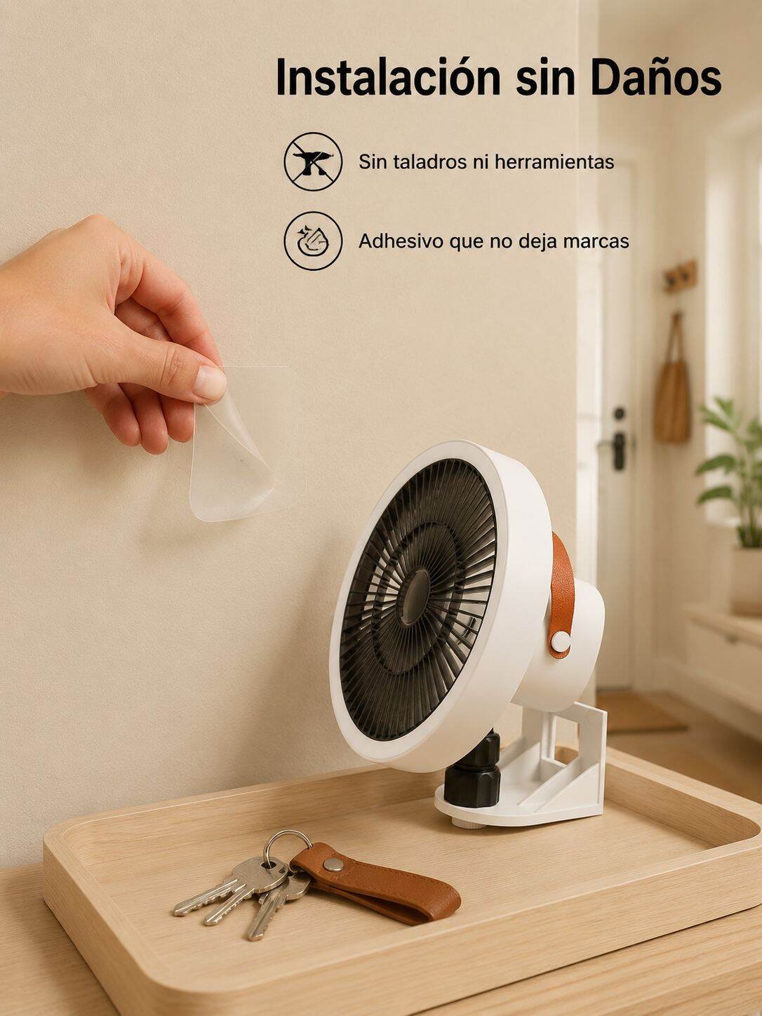 Ventilador de pared moderno y práctico