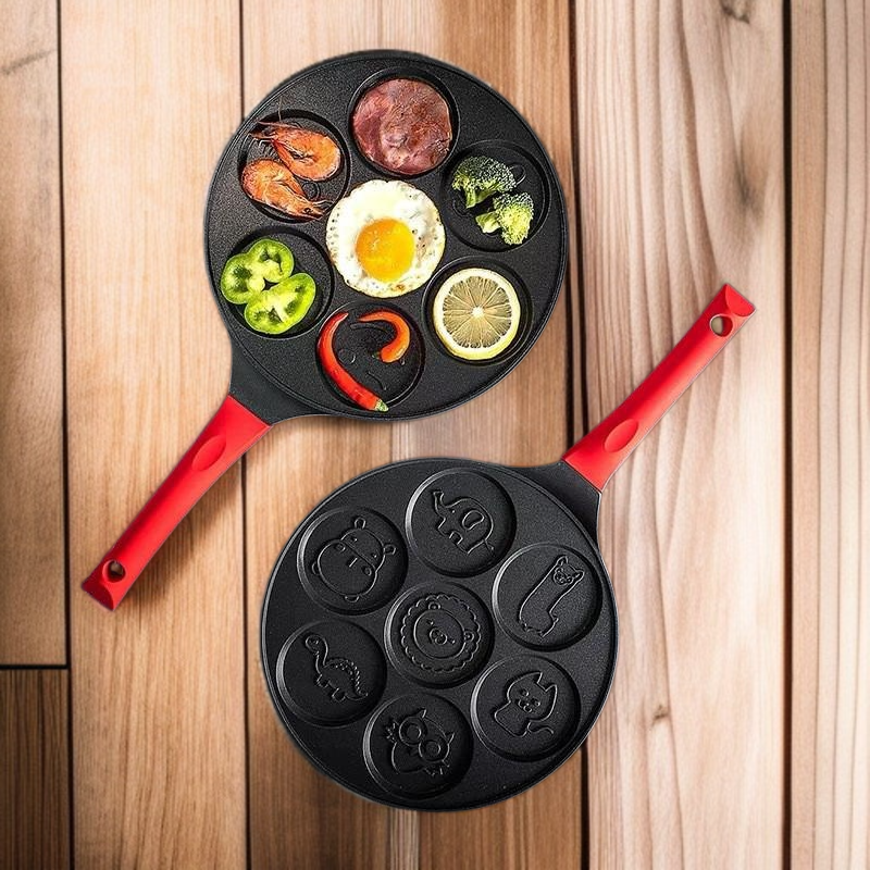 Nicht klebende Flachboden Omelette Pfanne für gleichmäßiges Garen