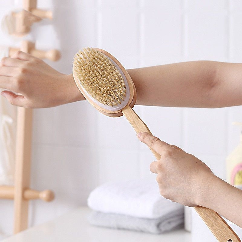 Double-Sided Boar Bristle Bath Brush 