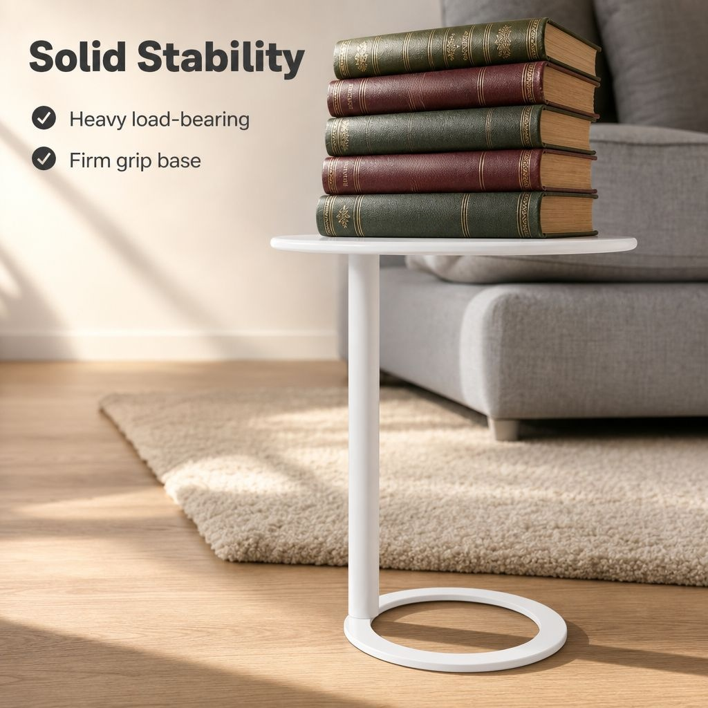 Modern Simple Round Mini Tea Table Sofa Side Table Bedroom Small Round Table